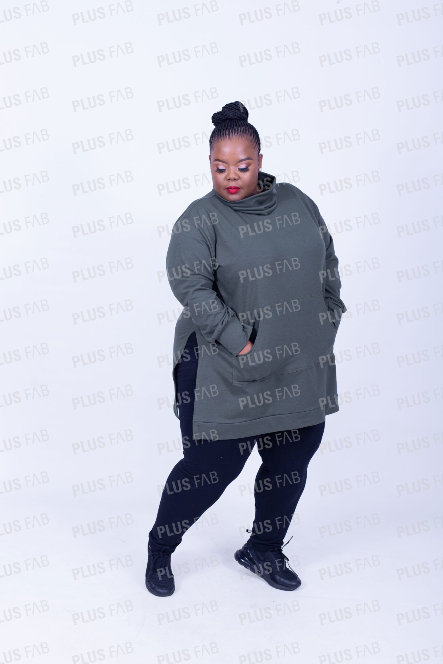 TOPS Olive Green Bantle's Sweater - plusfab
