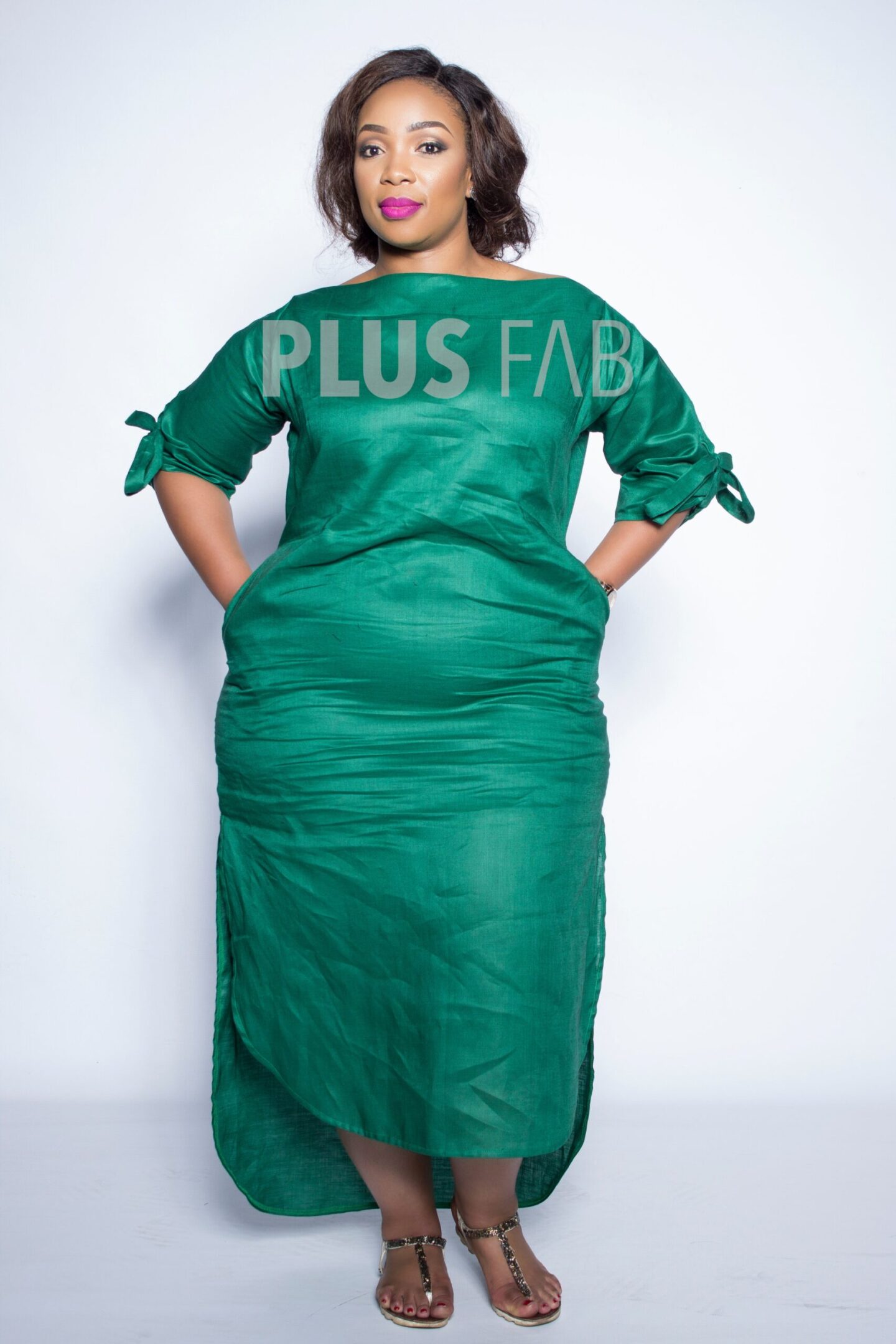 Kenetswe dress Green - plusfab