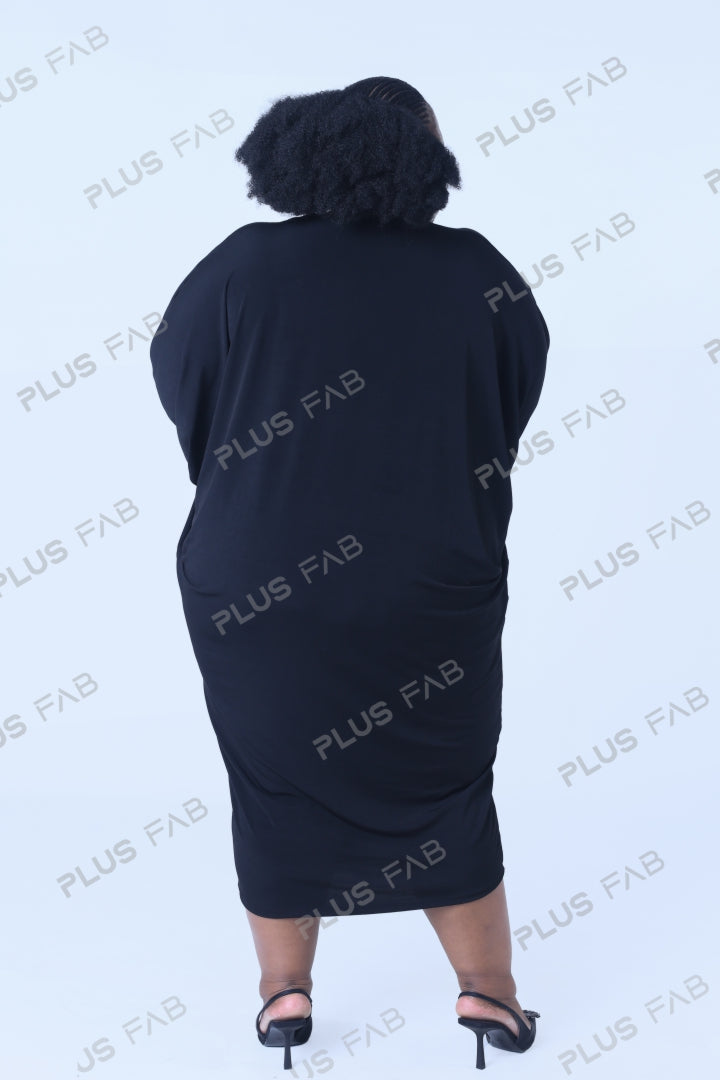 DRESSES Black Yoli Dress - plusfab