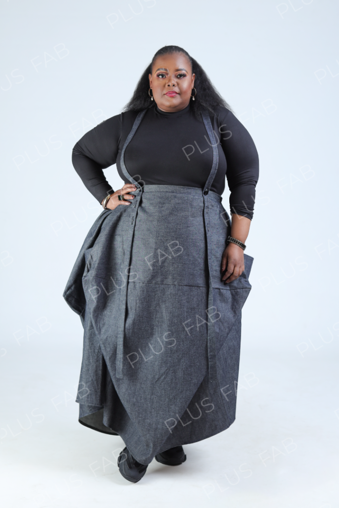 Bantle Denim Skirt (D-Blue) – Plus Fab