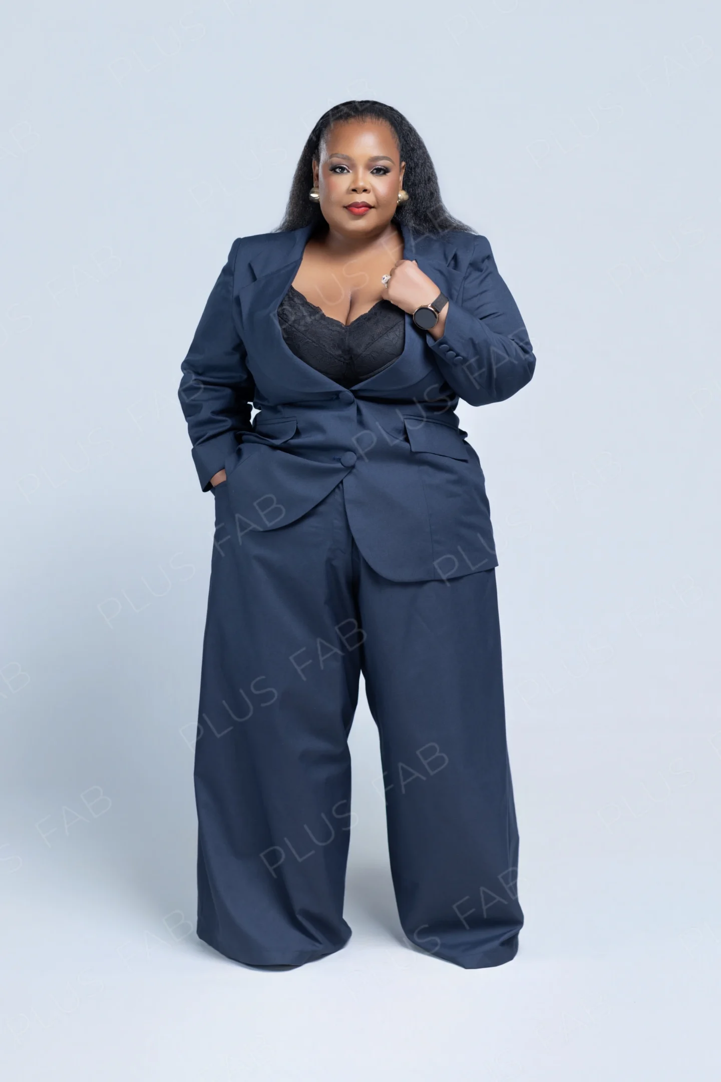 Single Breast Suit Navy