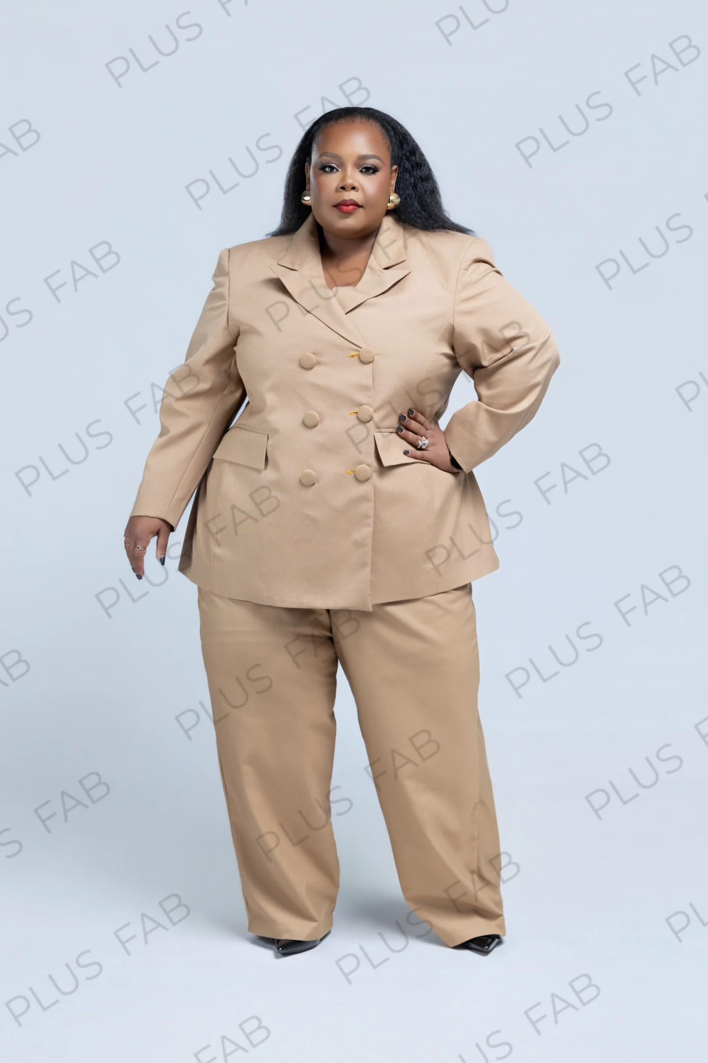 Double Breast Suit Nude